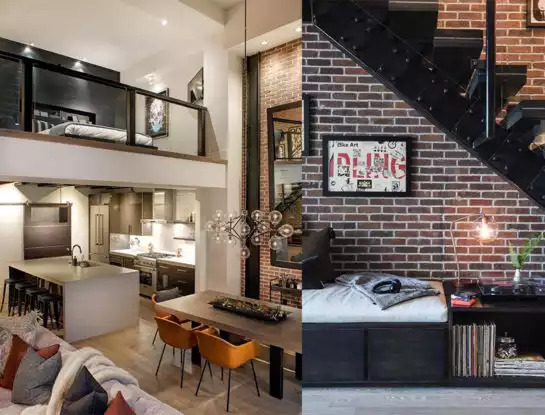 Un loft urbano con estilo industrial, perfecto para dos