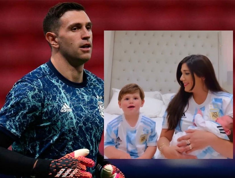 La Mujer Del Dibu Martinez Subio Un Video Alentando Al Arquero Y Mostro Por Primera Vez A Su Hija Recien Nacida Revista Para Ti