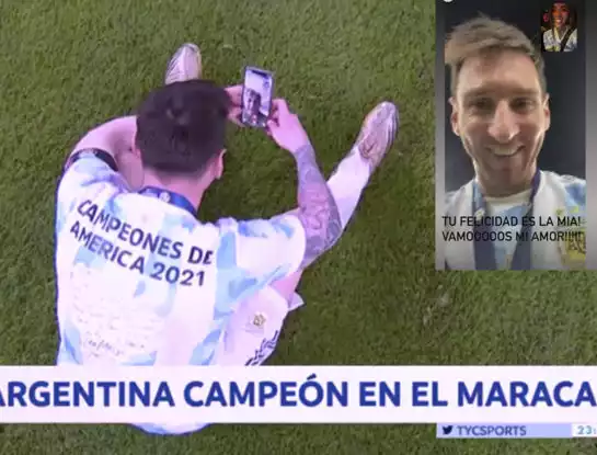 El emotivo festejo de Lionel Messi con su familia por videollamada: "Tu felicidad es la mía"