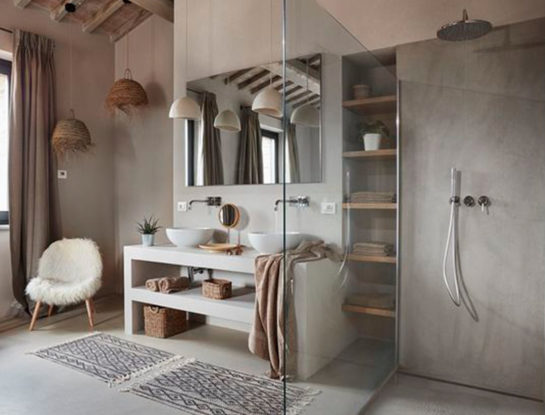 10 baños con estilo wabi-sabi: simples, cálidos y relajados