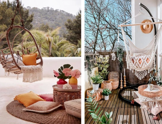 Boho chic: cómo decorar balcones y terrazas con este estilo tendencia 2021