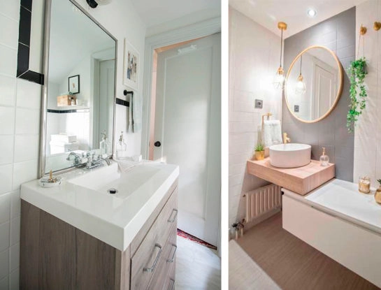 Antes y después: inspirate con las reformas de 2 baños con diferentes estilos