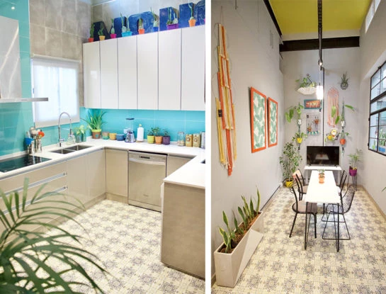 Antes y después: inspirate con la renovación a todo color de una cocina y un comedor