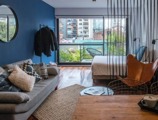 Inspirate con este monoambiente de 38 m2 y aires neoyorquinos