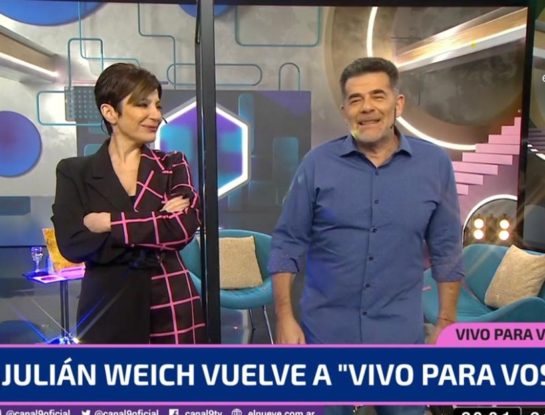 Julián Weich volvió a la tevé y lanzó un irónico mensaje para la mujer que lo denunció por romper la cuarentena