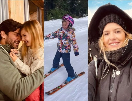 Las divertidas vacaciones de Mery del Cerro y Meme Bouquet en Villa La Angostura: esquí, familia y mucho amor