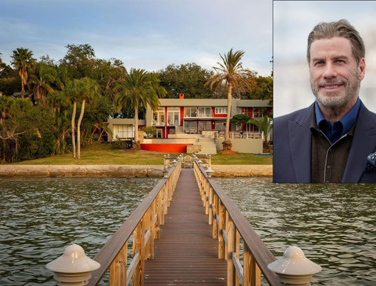 John Travolta vendió su lujosa casa en la que vivió con su mujer Kelly Preston: tiene 5 habitaciones, muelle privado y vistas fascinantes