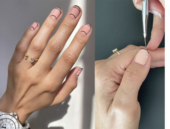 Cómo hacer un nail art estilo Chanel en dos pasos