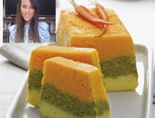 La receta del budín de verduras light de Estefanía Pasquini, la esposa del doctor Cormillot