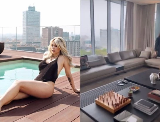 Así es el departamento soñado de Wanda Nara y Mauro Icardi en Milán: vistas panorámicas increíbles, terraza con pileta y una impactante sala de estar