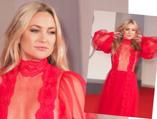 Amamos el look de Kate Hudson en Venecia: de estilo romántico, de color y súper chic