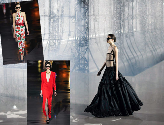 Saint Laurent propone una silueta bien sexy con reminiscencias de los años '80