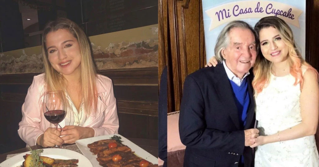 Laura Gelfi con su abuelo CArlitos Balá