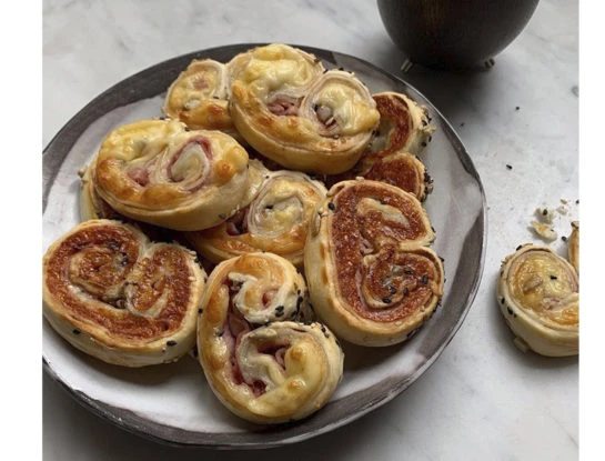 Palmeritas de jamón y queso de Laura Romano (para darse un gusto súper express)