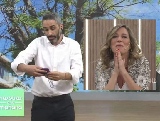 El gesto "bien de madre" de Sandra Borghi que llamo la atención del Pollo Álvarez en vivo