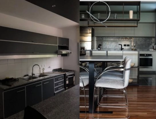 Antes & Después: descubrí el cambio de cara de esta cocina y baño renovados al 100%