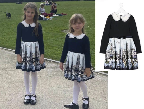 Cuánto salen los vestidos súper chic que Wanda Nara le puso a sus hijas Isabella y Francesca para pasear por París