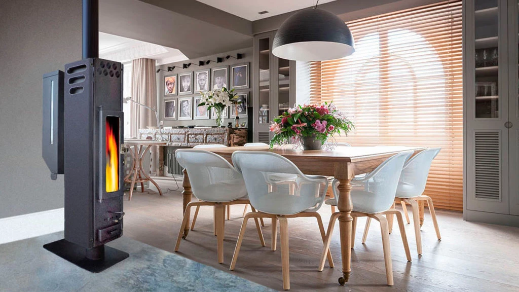 La estufa Brago, símbolo del diseño de la Patagonia con estilo y funcional.