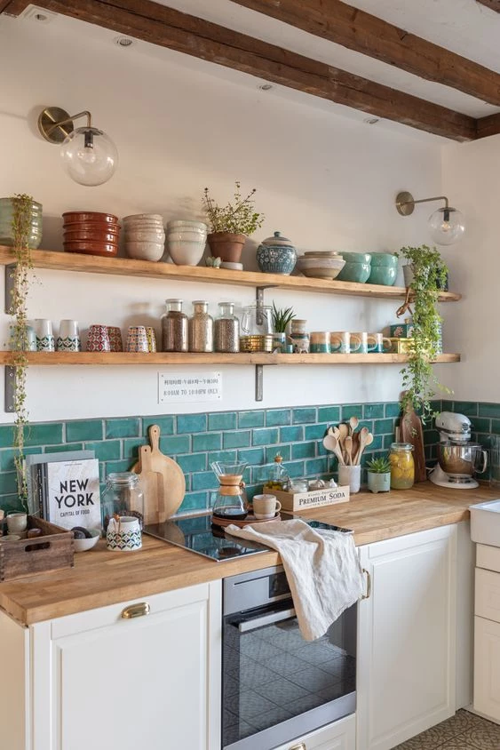 Los estantes flotantes las cocinas: mirá como incorporarlos Revista Para Ti
