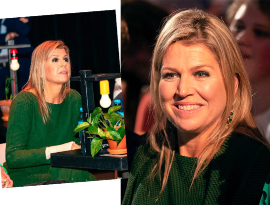 Máxima elige un total look verde y conquista la temporada