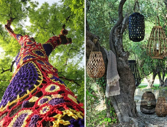 5 ideas creativas para decorar los árboles de tu jardín