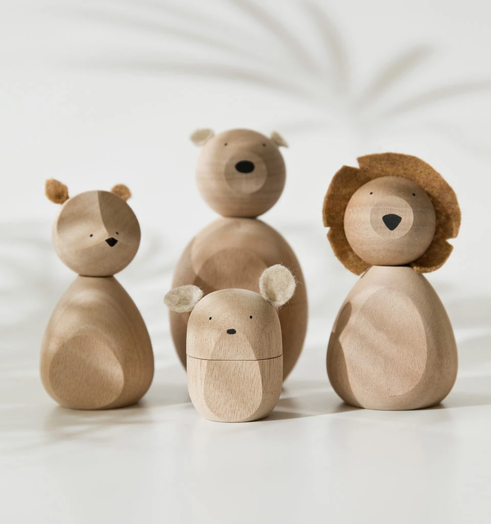 La serie de animalitos de madera imantados de La Maravillosa Calle Bolton.