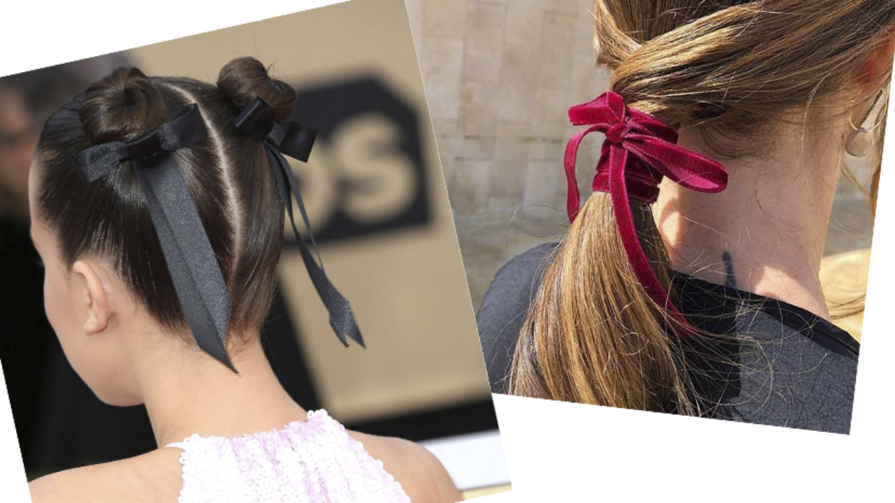 Peinados con trenzas y cintas de colores  Largo Peinados