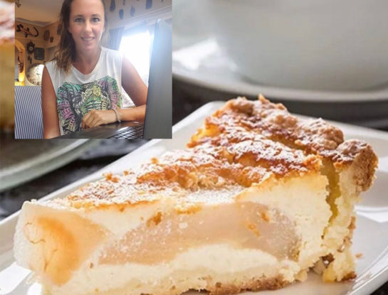 La tarta light de pera de Estefanía Pasquini, la esposa del doctor Cormillot