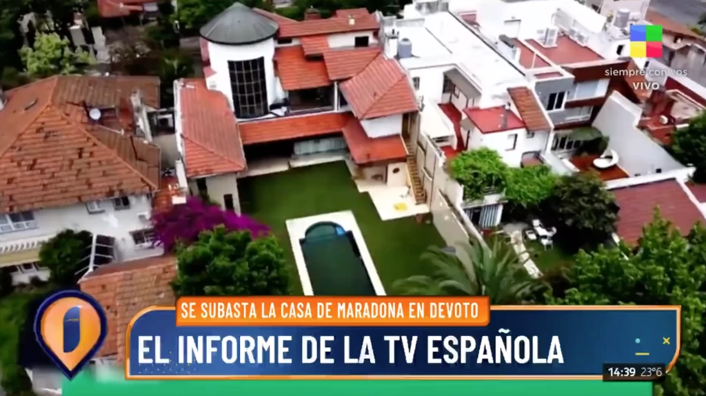 exteriores de la casa de Maradona