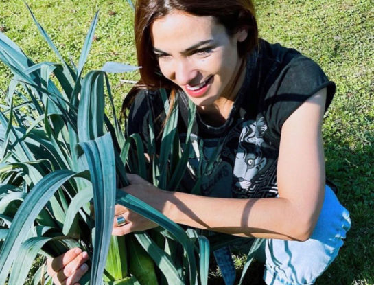 Agustina Cherri mostró la increible cosecha de su huerta