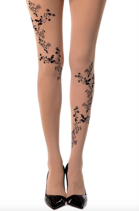 medias tatoo floreadas