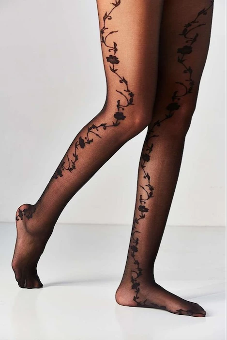 medias tatoo floreadas