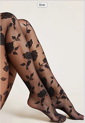 medias tatoo con flores