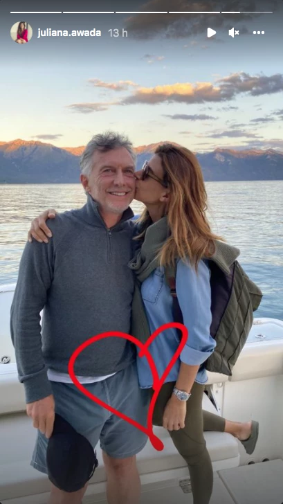 JULIANA AWADA Y MAURICIO MACRI EN LA PATAGONIA