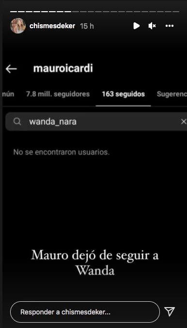 MAURO ICARDI DEJÓ DE SEGUIR A WANDA