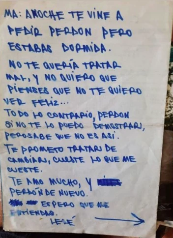 carta de Cande Tinelli 