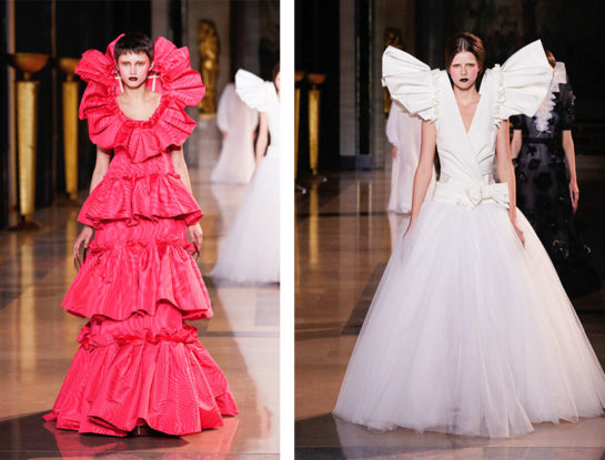 Viktor & Rolf brinda un dramático desfile inspirado en los glamorosos vampiros de Drácula