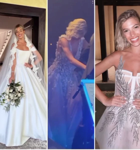 Los detalles del segundo vestido de novia que usó Stefi Roitman: fue el  look que menos se vio – Revista Para Ti