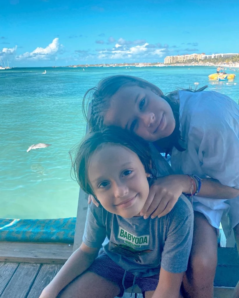 Matilda y Máximo, los hijos de Mariana Fabbiani