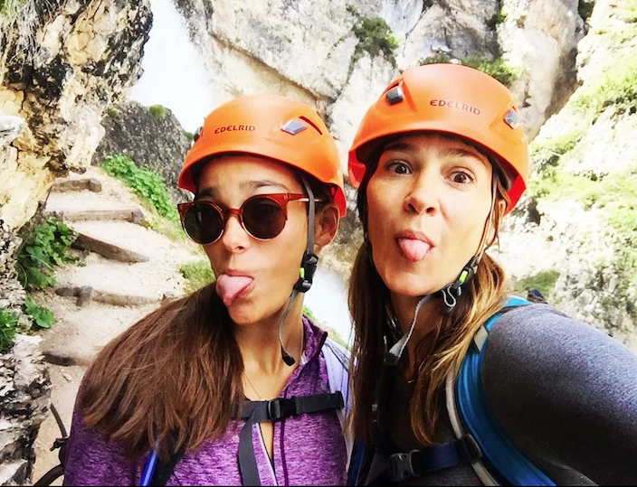 Inés Rivero posando con su hija Maia