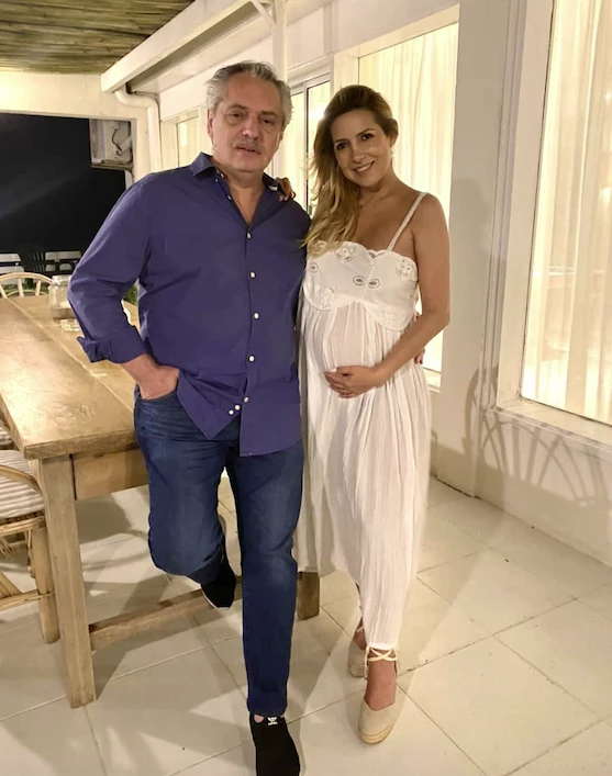 Fabiola Yáñez junto a Alberto Fernández