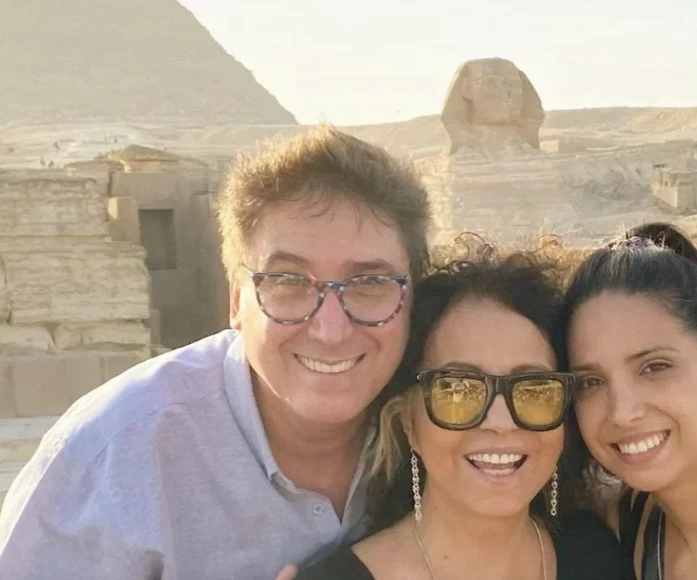 Patricia Sosa y su familia en Egipto