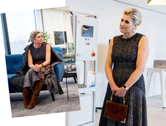 Máxima vuelve a elegir su conjunto escocés preferido y protagoniza uno de sus mejores looks