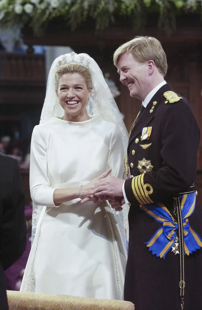 Máxima y Guillermo de Orange en el día de su boda