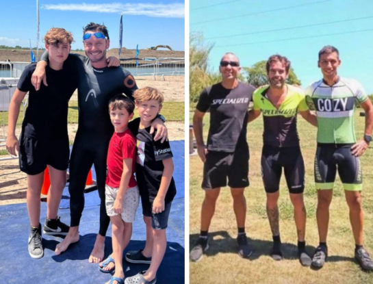 Así fue el tenso cruce entre Nicolás Cabré y Benjamín Vicuña en el triatlón Ironman