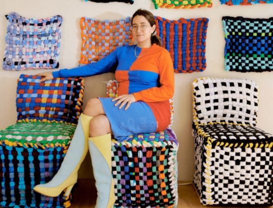 Elise McMahon: la creadora de muebles y objetos deco con telas recicladas