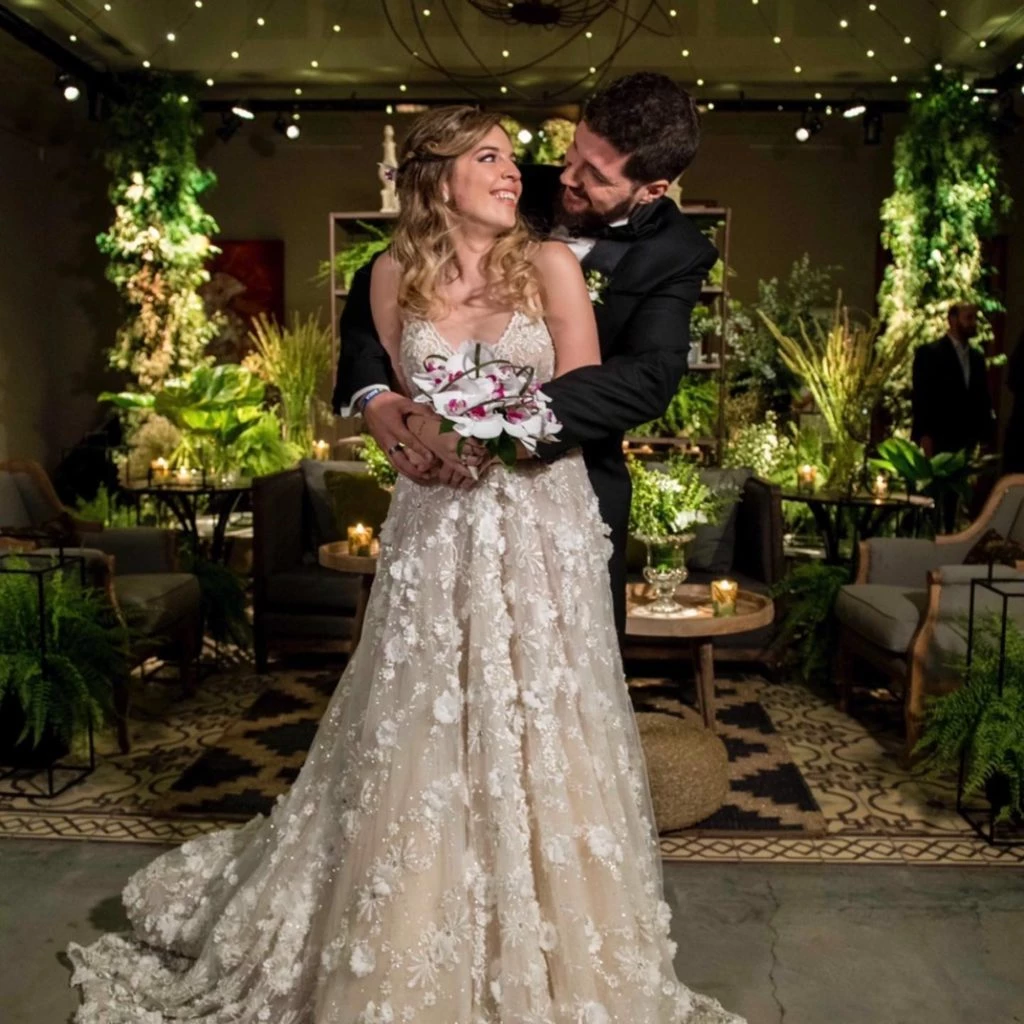 Dalma Maradona y Andrés Caldarelli en su casamiento