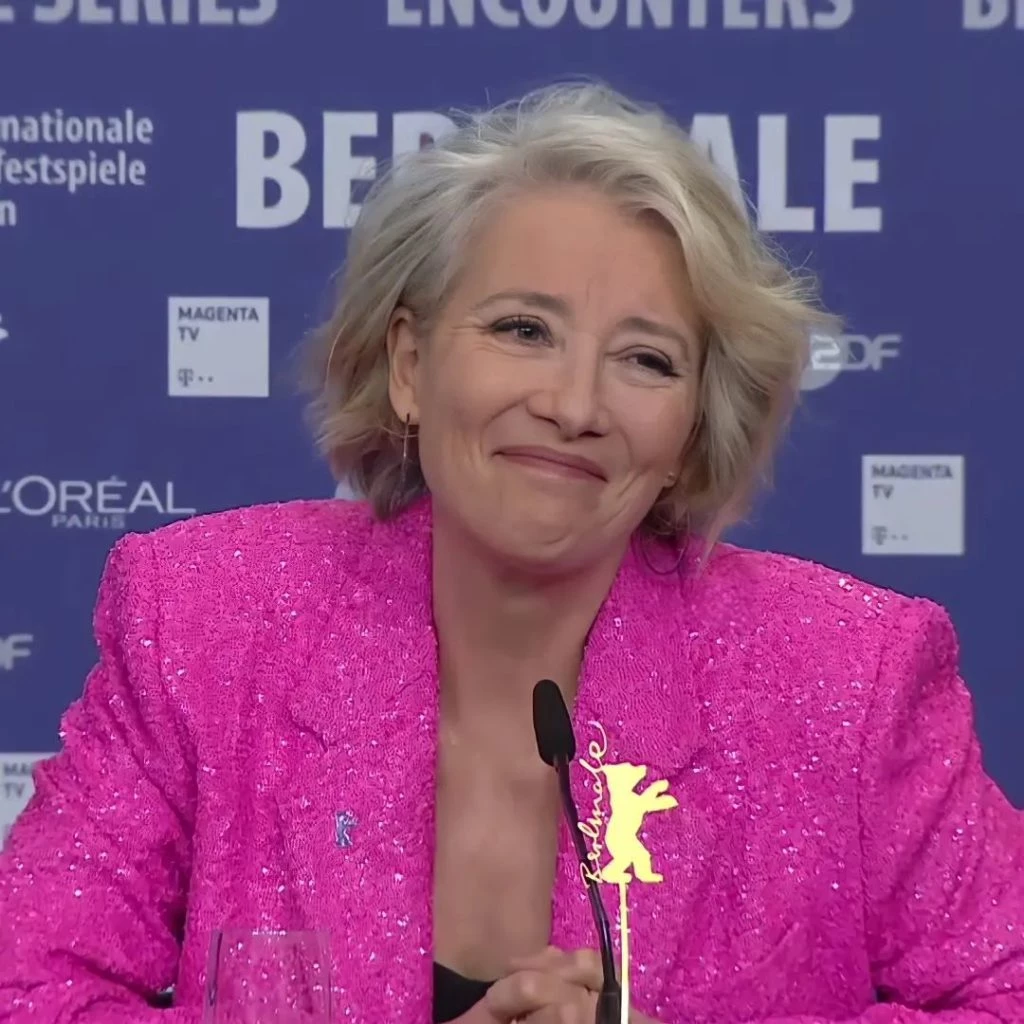 Emma Thompson en la conferencia de prensa