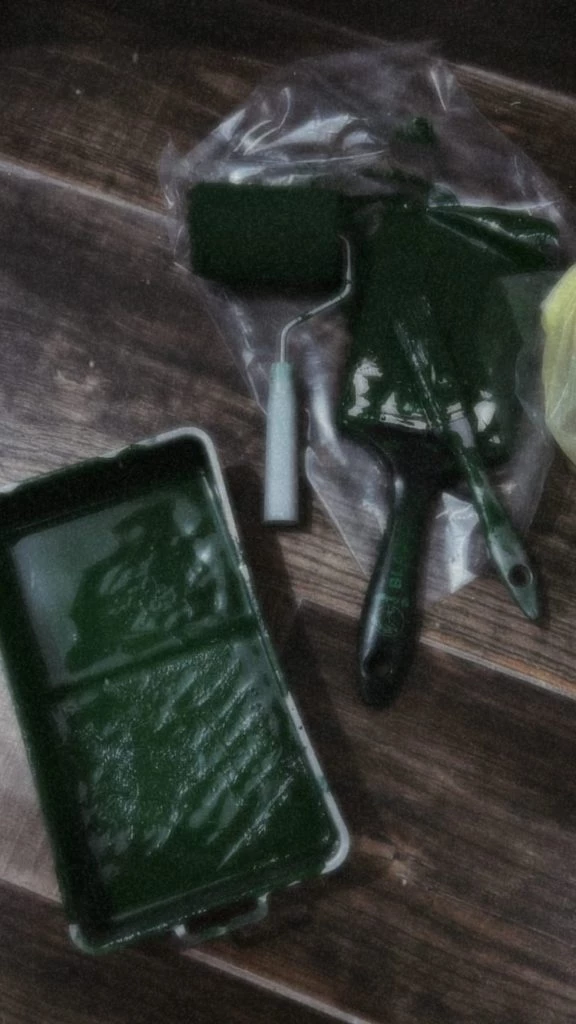 La China Suarez pintando su hogar