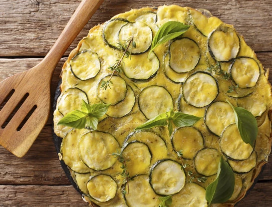 Tarta de zucchini con masa de avena súper fácil